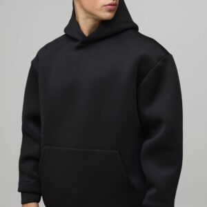 Black Scuba Over-Sized Hoodie